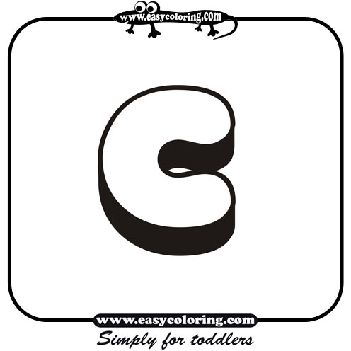 Small letter C - Easy coloring alphabet