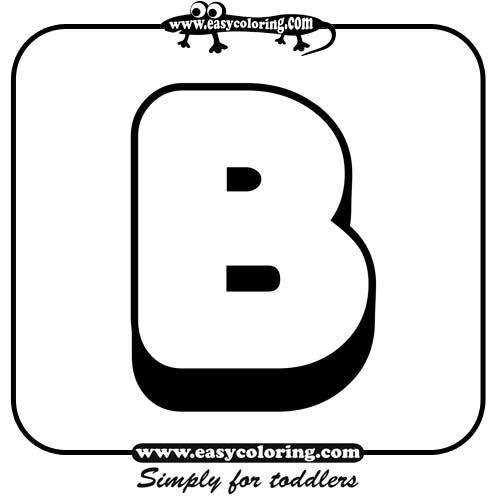 Big letter B - Easy coloring alphabet