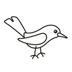 Bird - Easy coloring animals