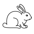 Rabbit - Easy coloring animals