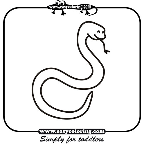 Snake - Easy coloring animals