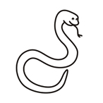 Snake - Easy coloring animals