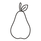 Pear - Easy coloring fruits