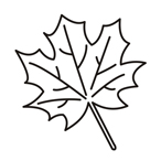 Leaf Six - Easy coloring leafs