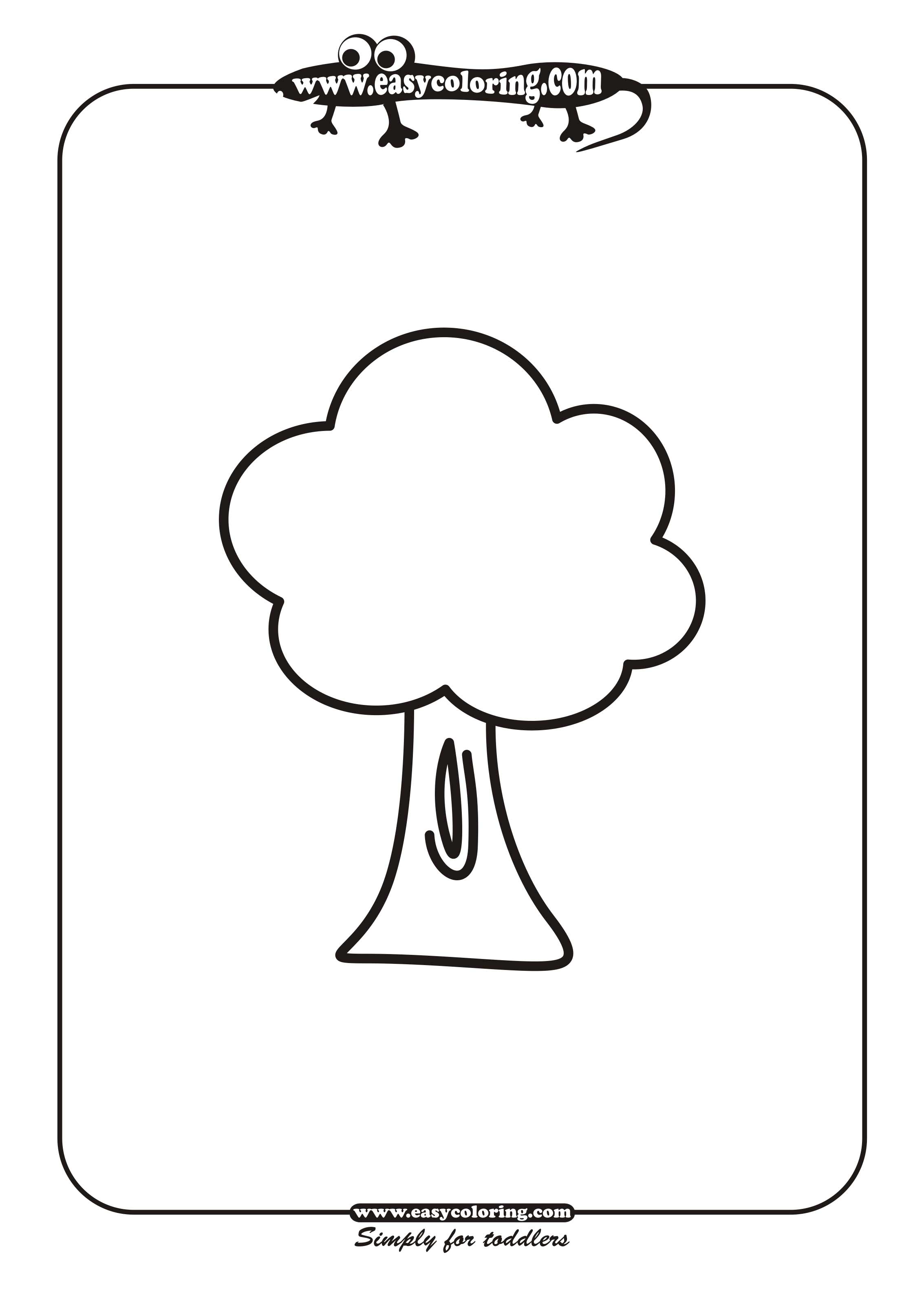 simple tree coloring pages - photo #6