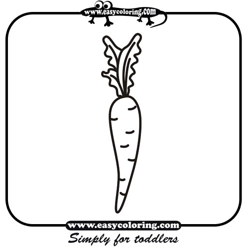 Carrot - Easy coloring vegetables