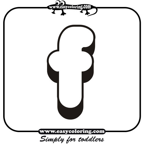 Small letter F - Easy coloring alphabet