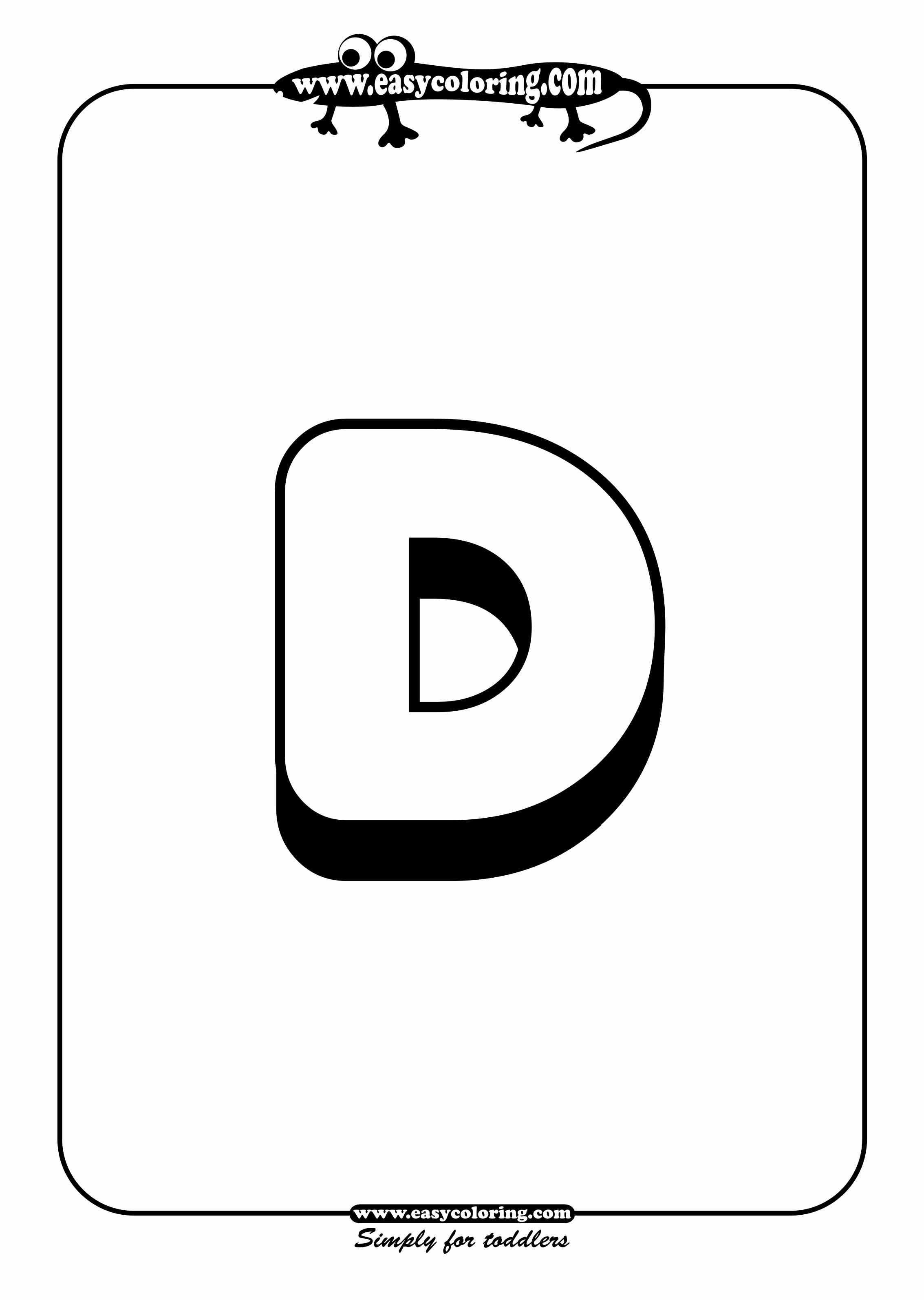 Letter D Coloring Pages Printable