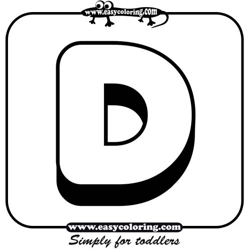 Big letter D - Easy coloring alphabet