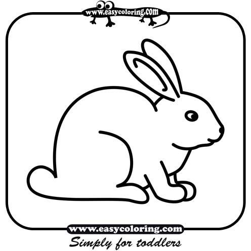 Rabbit - Easy coloring animals
