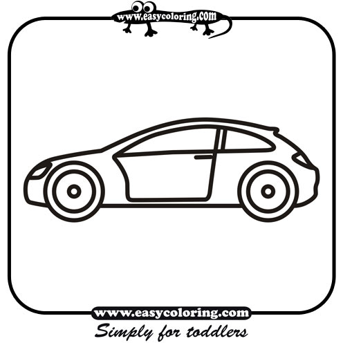 Car Five - Easy coloring cars