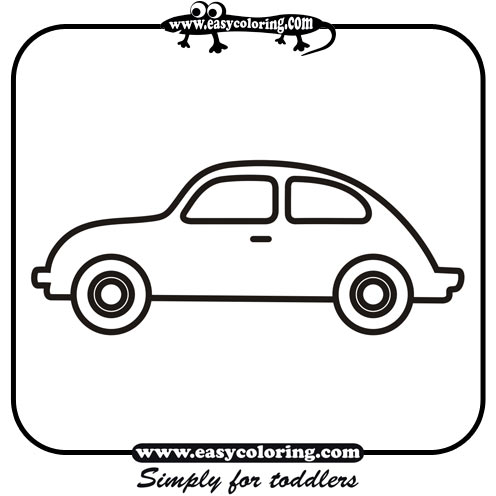 Car Four - Easy coloring cars