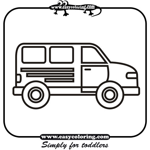 Car Three - Easy coloring cars
