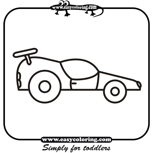 Car Two - Easy coloring cars