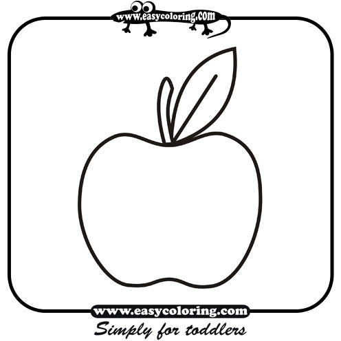 Apple - Easy coloring fruits