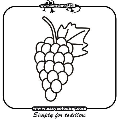Grape - Easy coloring fruits