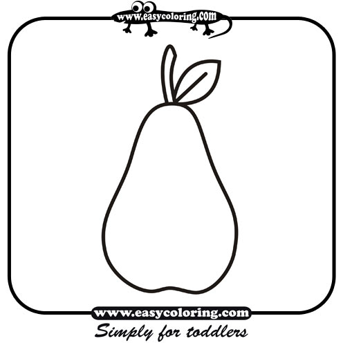 Pear - Easy coloring fruits