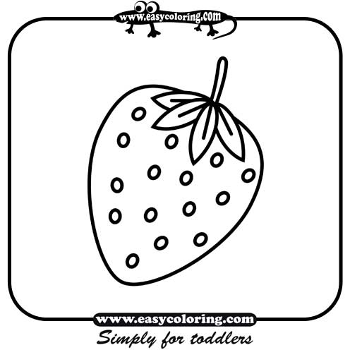 Strawberry - Easy coloring fruits