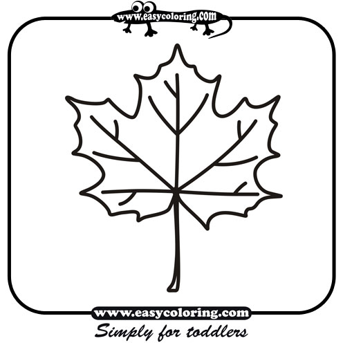 Leaf One - Easy coloring leafs