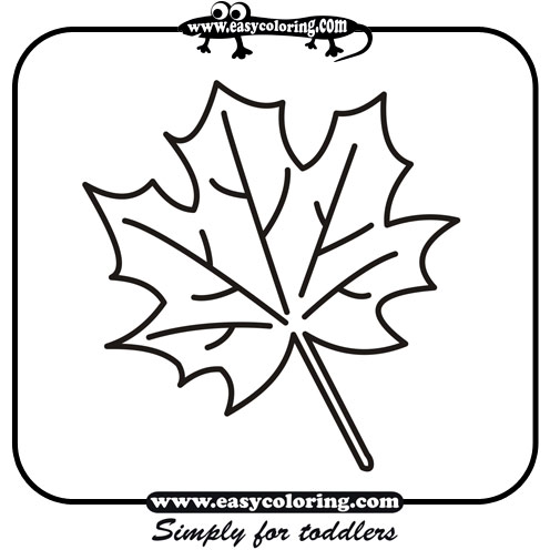 Leaf Six - Easy coloring leafs
