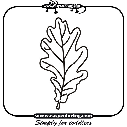 Leaf Three - Easy coloring leafs