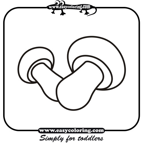 Mushroom Five - Easy coloring mushrooms