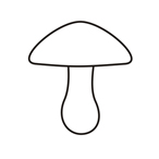 Mushroom One - Easy coloring mushrooms