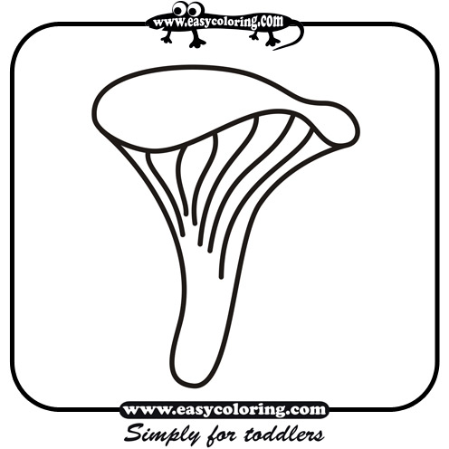 Mushroom Three - Easy coloring mushrooms