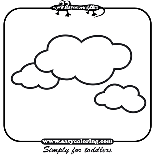 Clouds - Easy coloring shapes