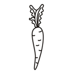 Carrot - Easy coloring vegetables