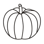 Pumpkin - Easy coloring vegetables