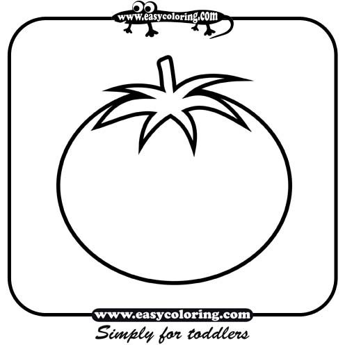 Tomato - Easy coloring vegetables